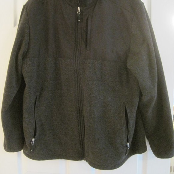 SOLARIS BLACK AND GRAY OUTERWEAR SOFT SHELL AND FLEECE JACKET XL - Picture 2 of 4